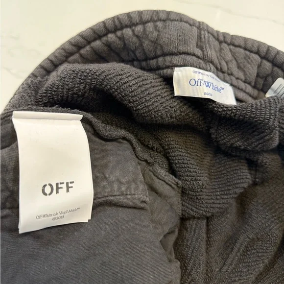 Off-White Gray Graphic Sweatpants - New! - Picture 9 of 13